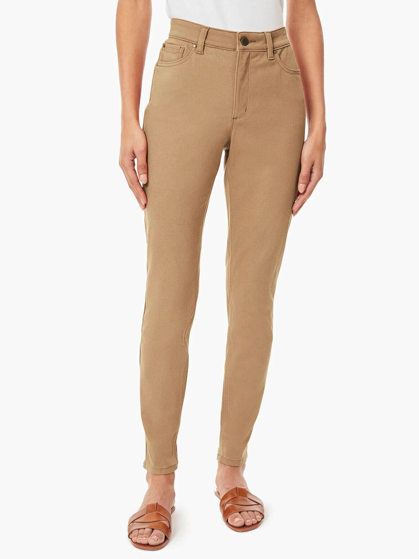 Lexington Cropped Skinny Jeans, Mocha Wash | Jones New York