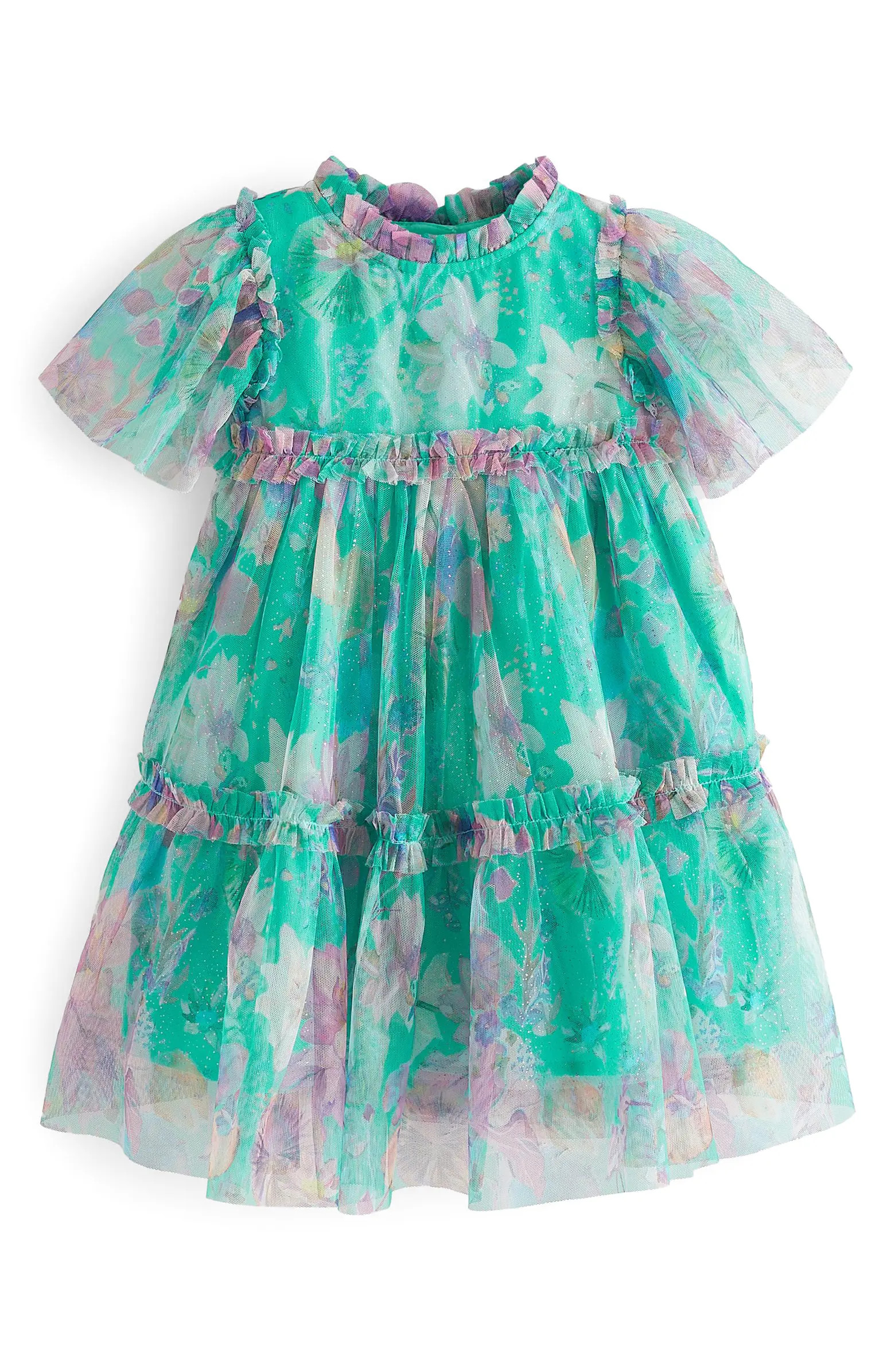Kids' Tiered Mesh Dress | Nordstrom