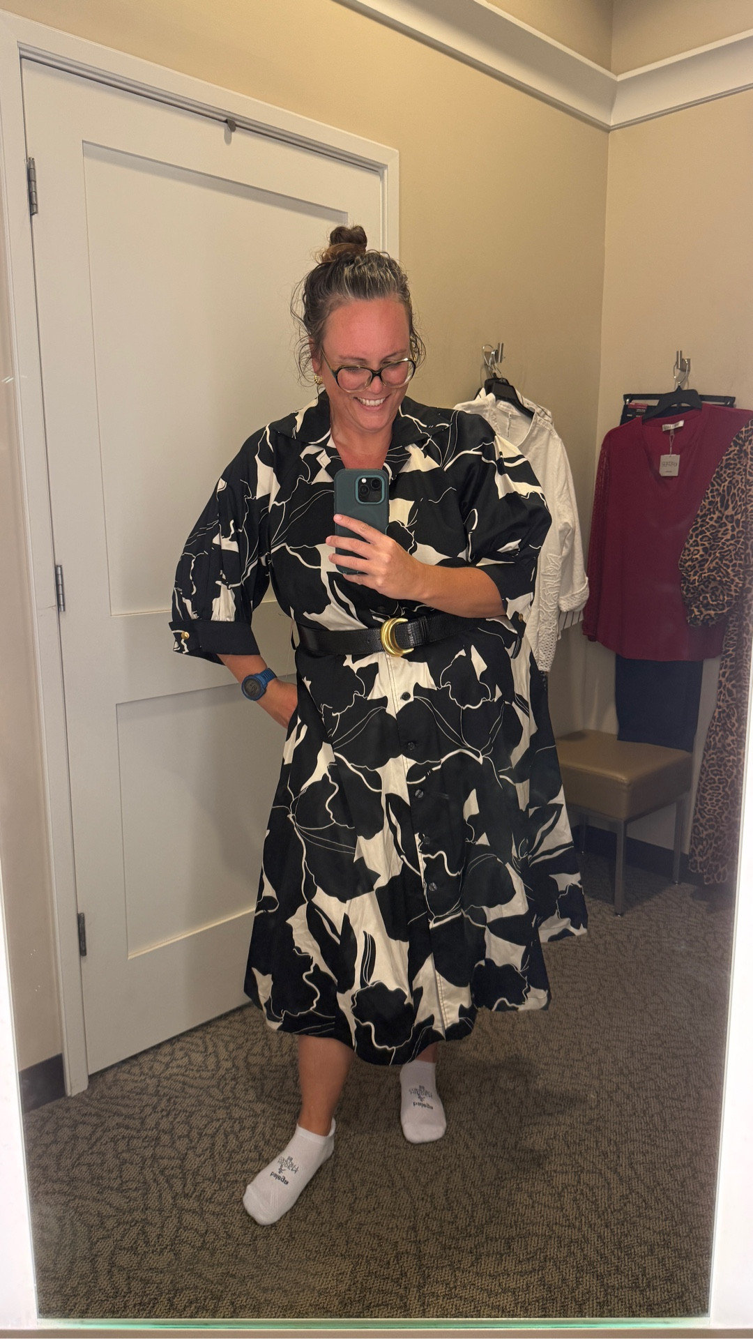 I happened to score the ONLY one at my Dillards store and it was my size (size 18)! I LOVE this style of dress from Donna Karan. 

#LTKMidsize #LTKOver40