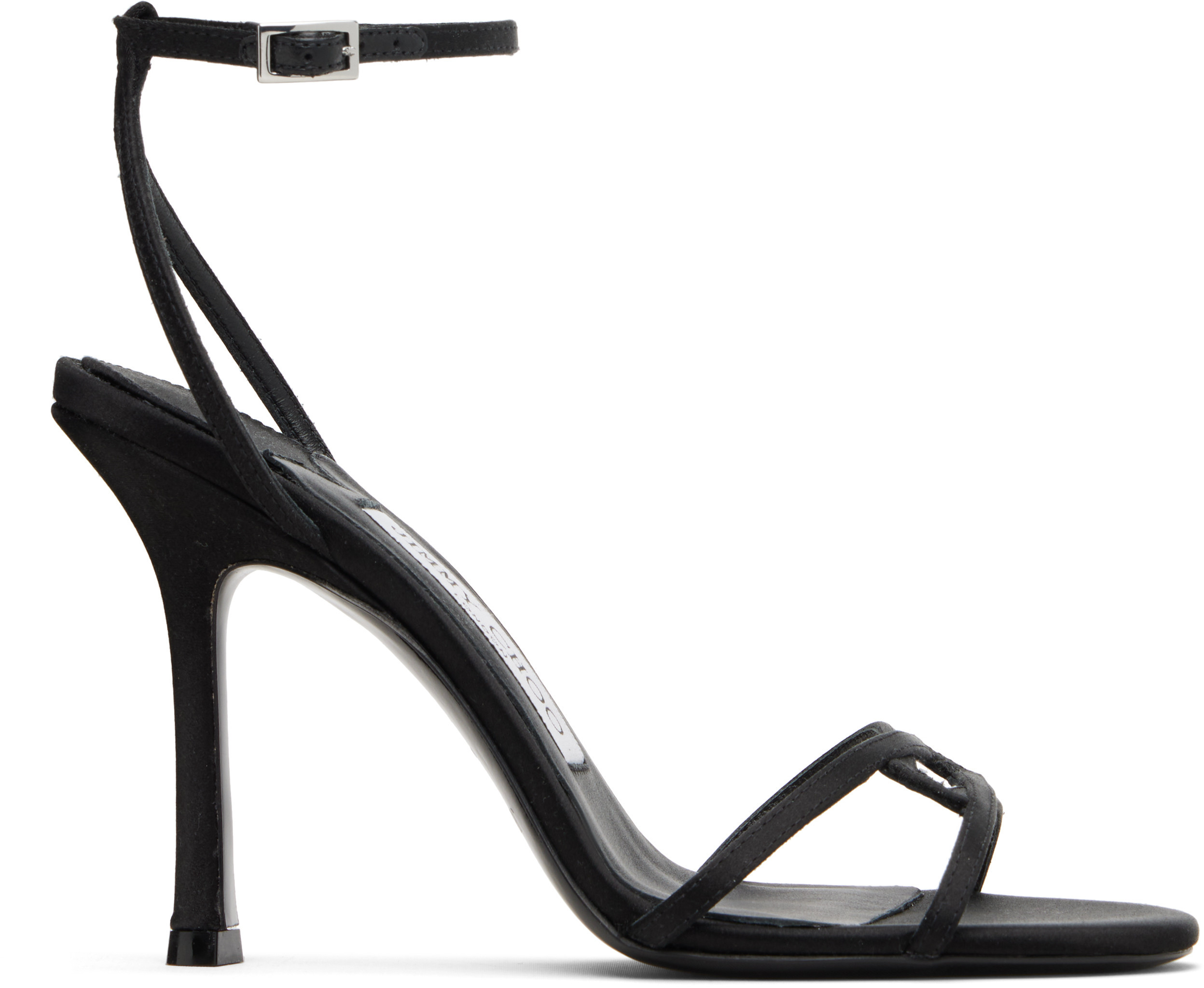 Jimmy Choo Black Leo 100 Heeled Sandals | SSENSE