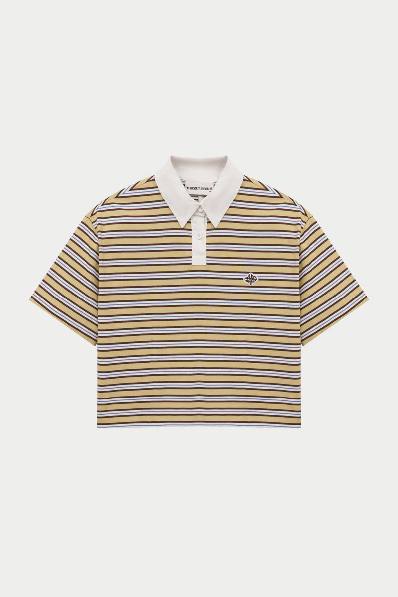 STRIPED POLO TEE - YELLOW | The Couture Club