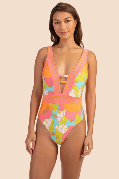 PLAYA DE FLOR PLUNGE MAILLOT | Trina Turk