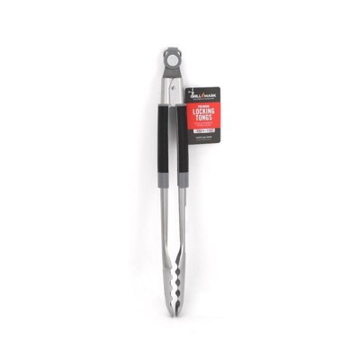 Grill Mark Stainless Steel Black/Silver Grill Tongs | Target