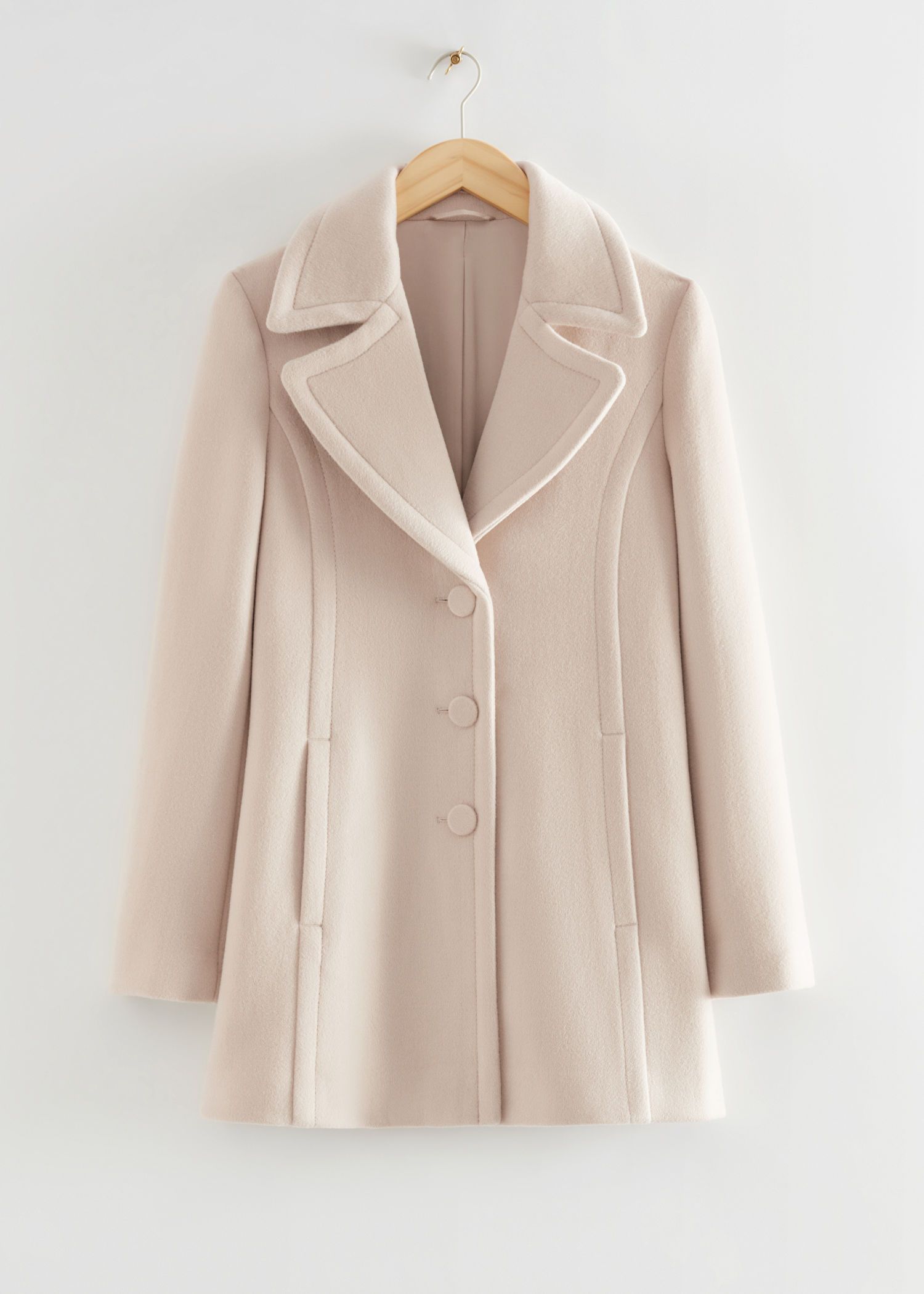 Fitted Mid-Length Wool Coat | & Other Stories US