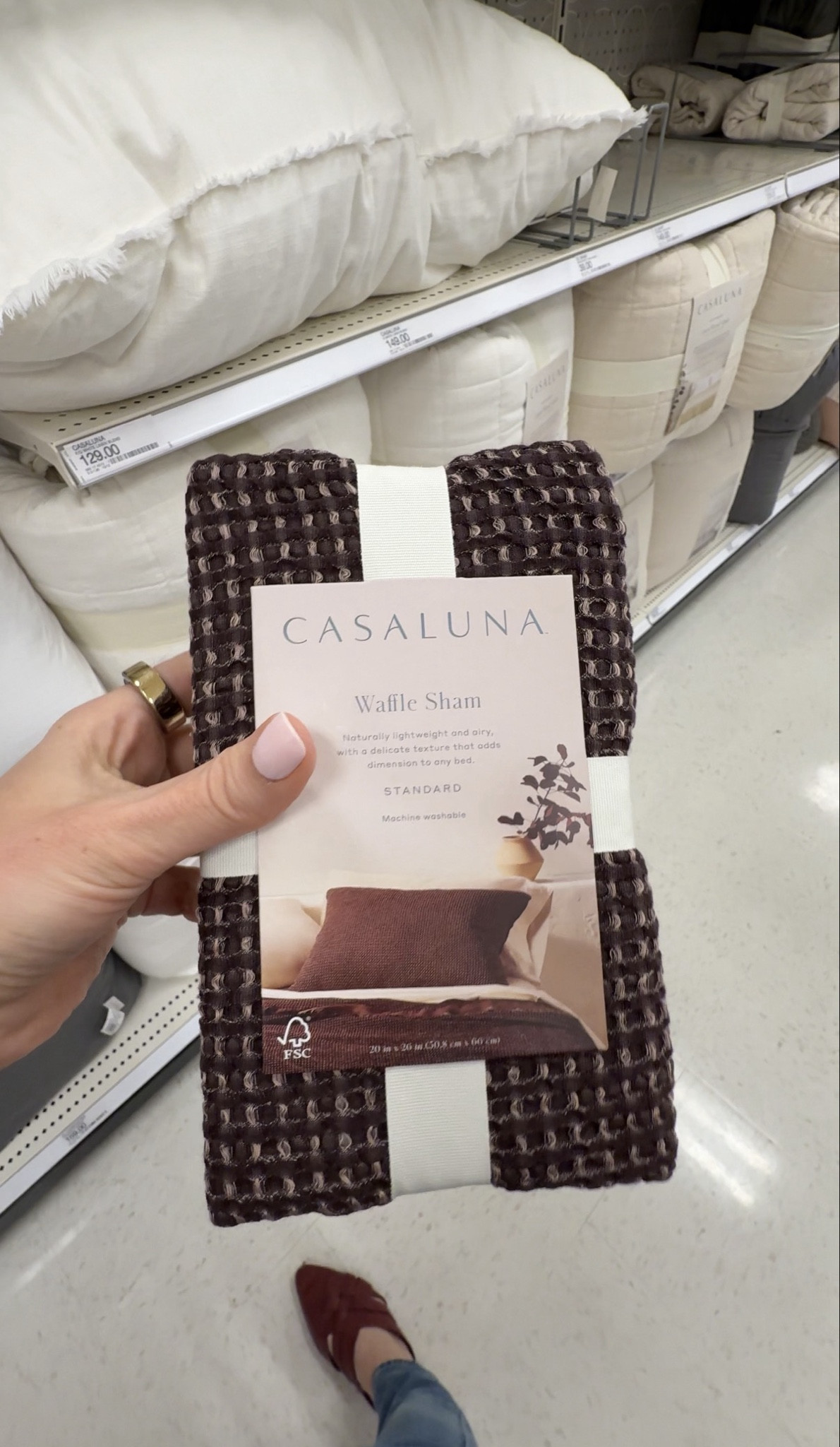 The most beautiful and soft chocolate brown waffle shams for the bed.

#LTKFindsUnder50 #LTKHome
