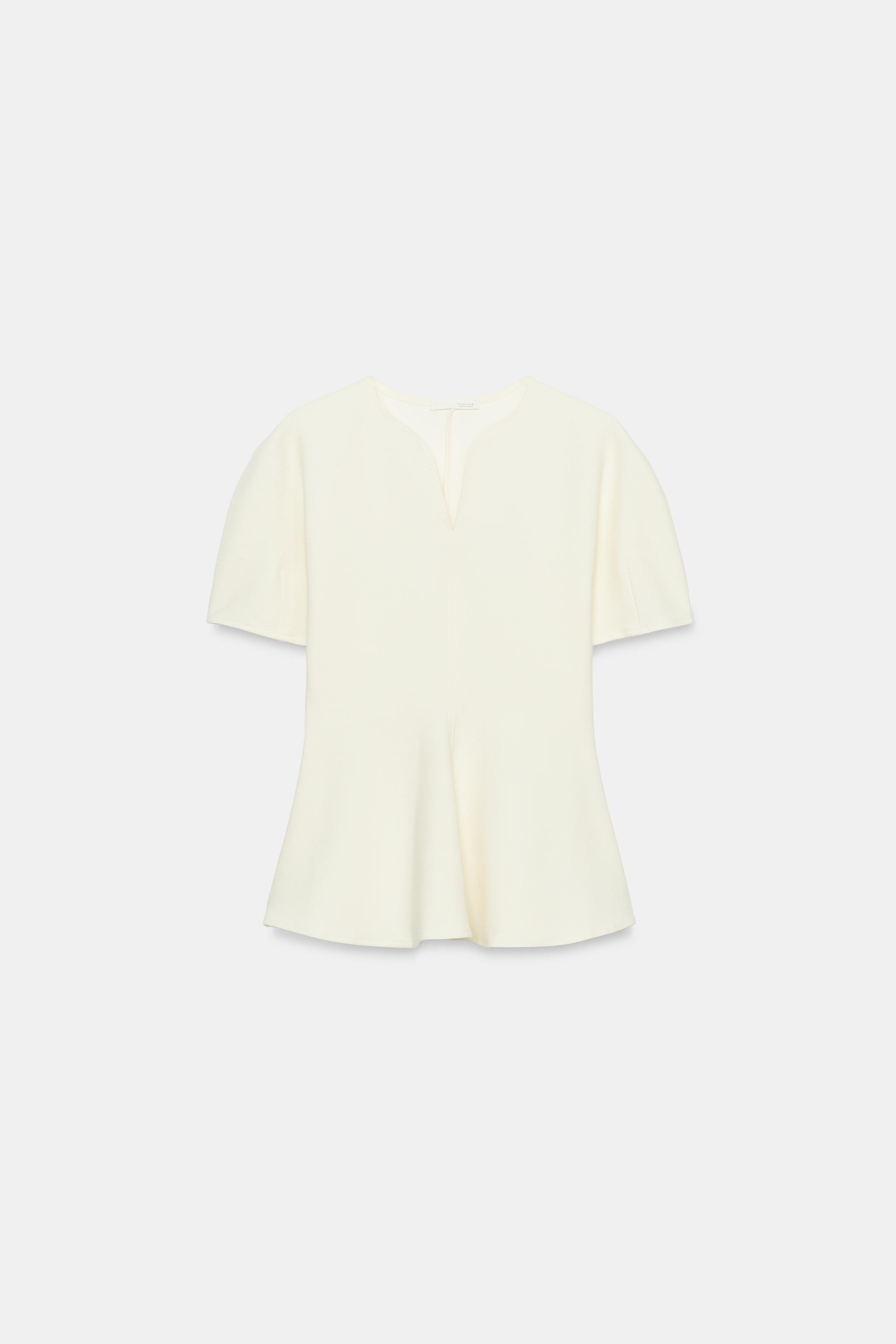 PUFF SLEEVE PEPLUM TOP | Zara US