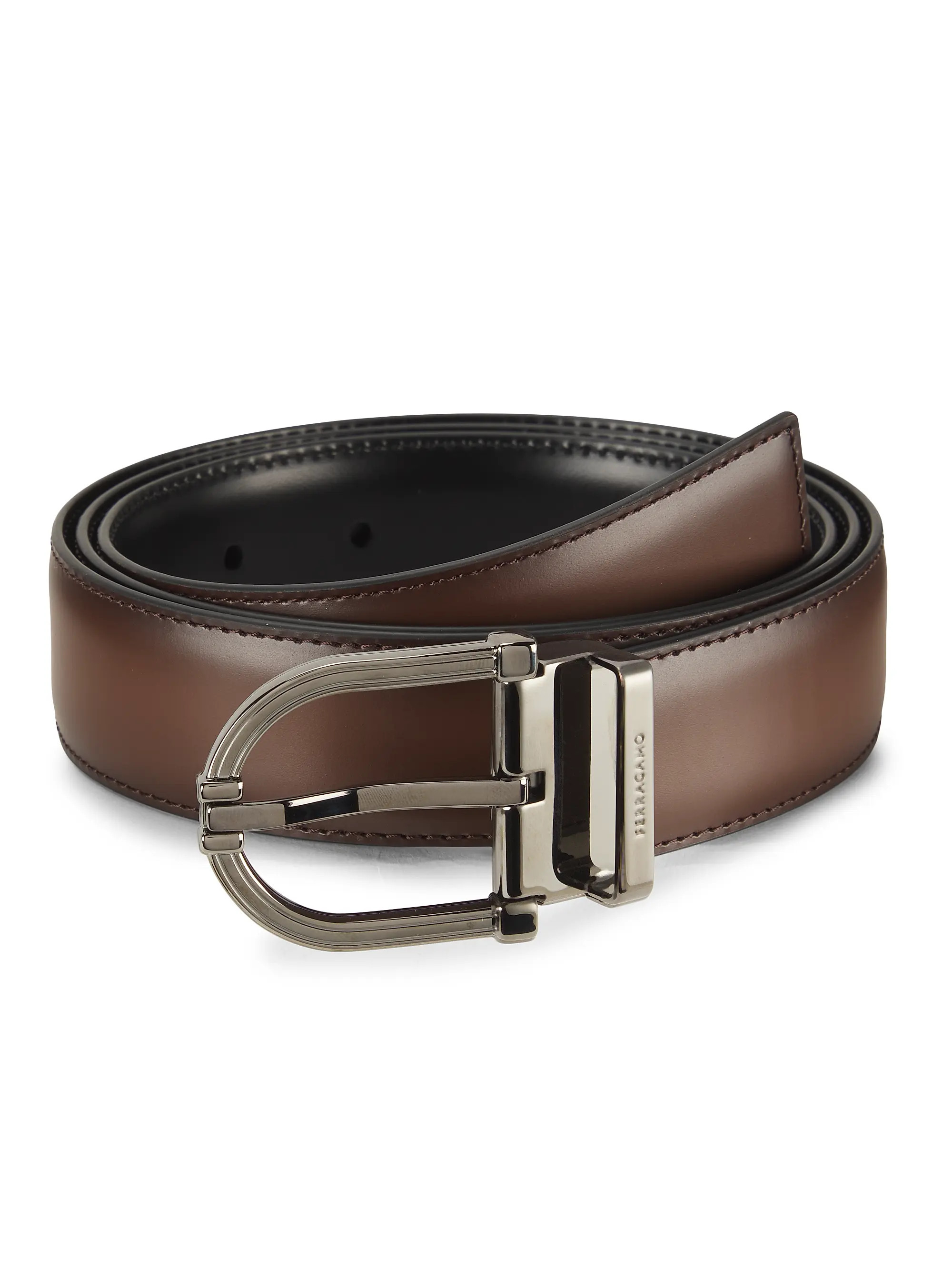 Embossed Reversible Leather Belt | Saks Fifth Avenue