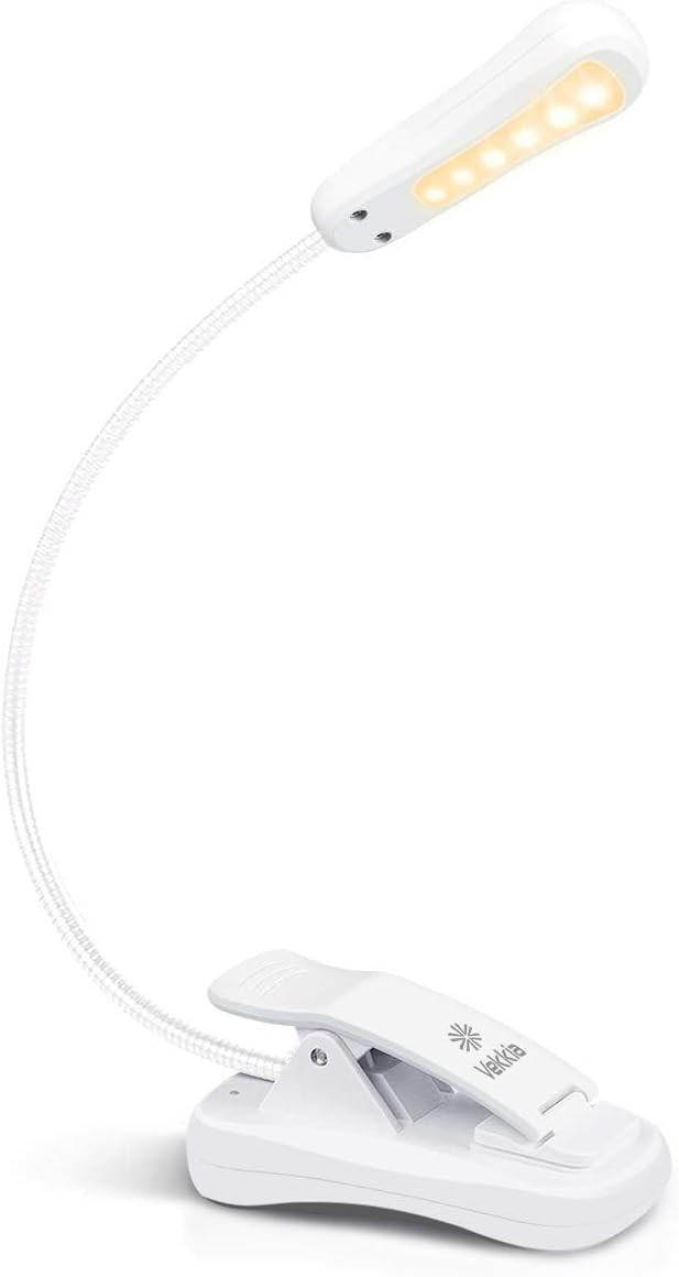 Vekkia 3000K Warm LED Rechargeable Book Light, Easy for Eyes, Clip on Reading Lights for Reading ... | Amazon (US)