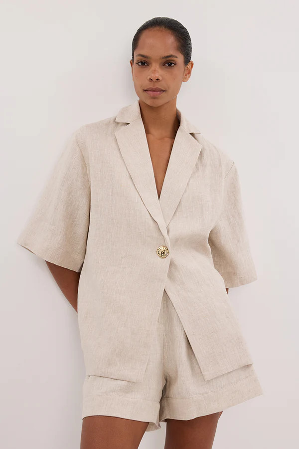 NALA NATURAL LINEN RESORT SHIRT | DISSH