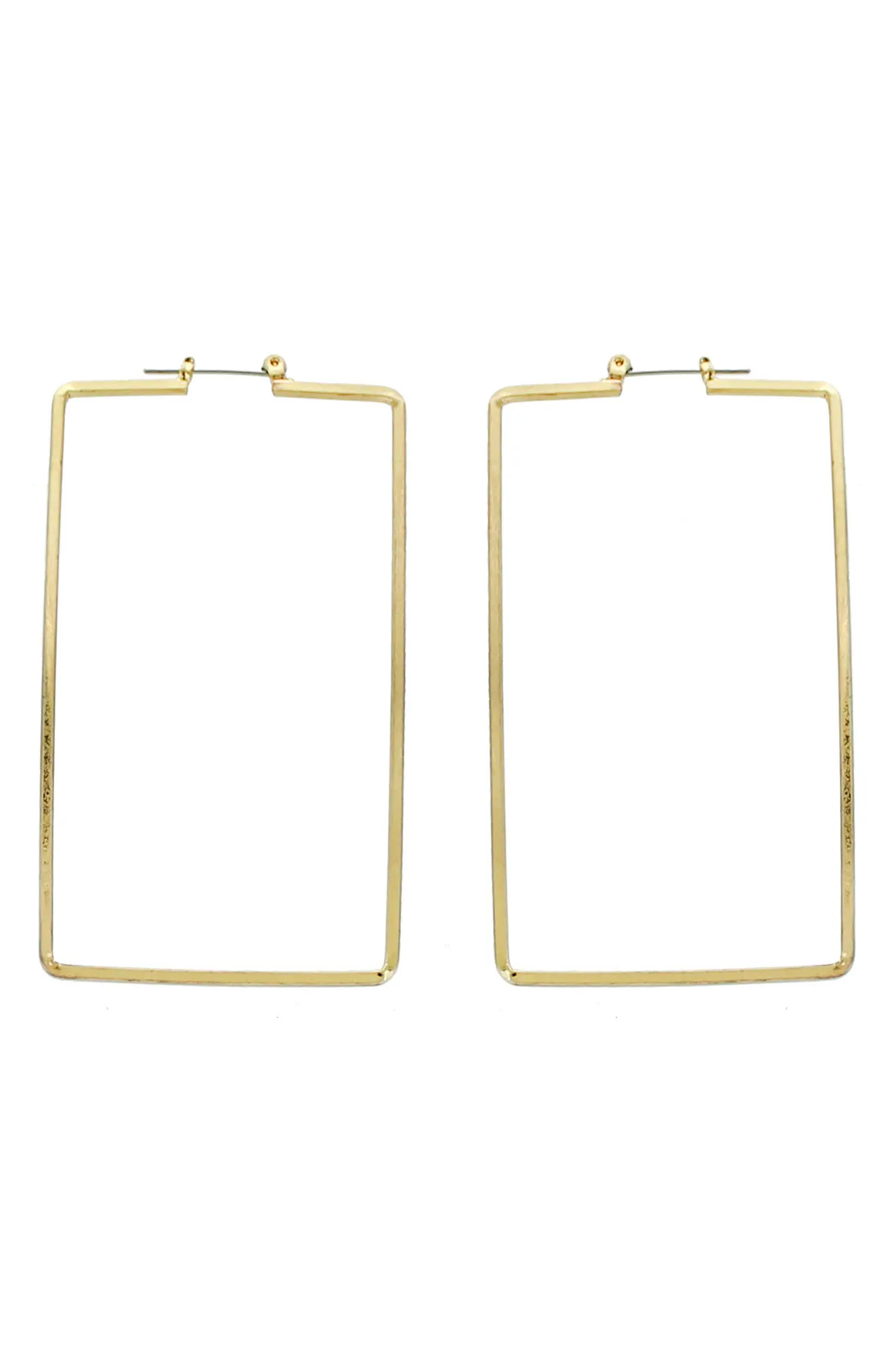 Women's Panacea Rectangle Hoop Earrings | Nordstrom