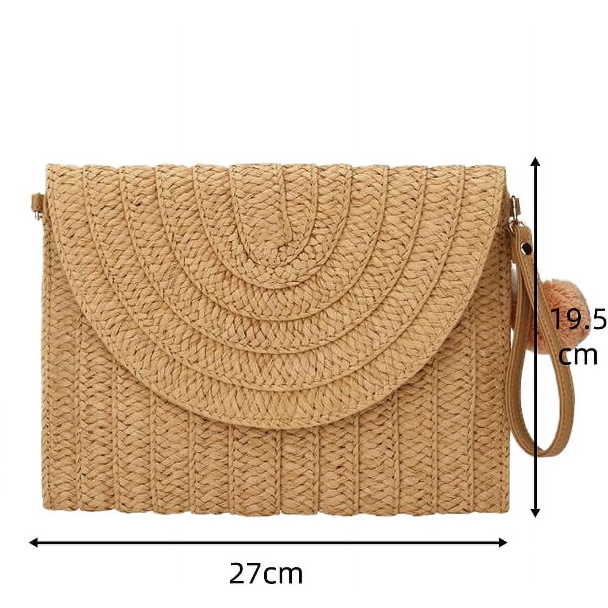 Laidan-Straw Bag, Basket Bag, Women's One Shoulder Straw Bag, Pure Shoulder Bag, Raffia Bags Wome... | Walmart (US)