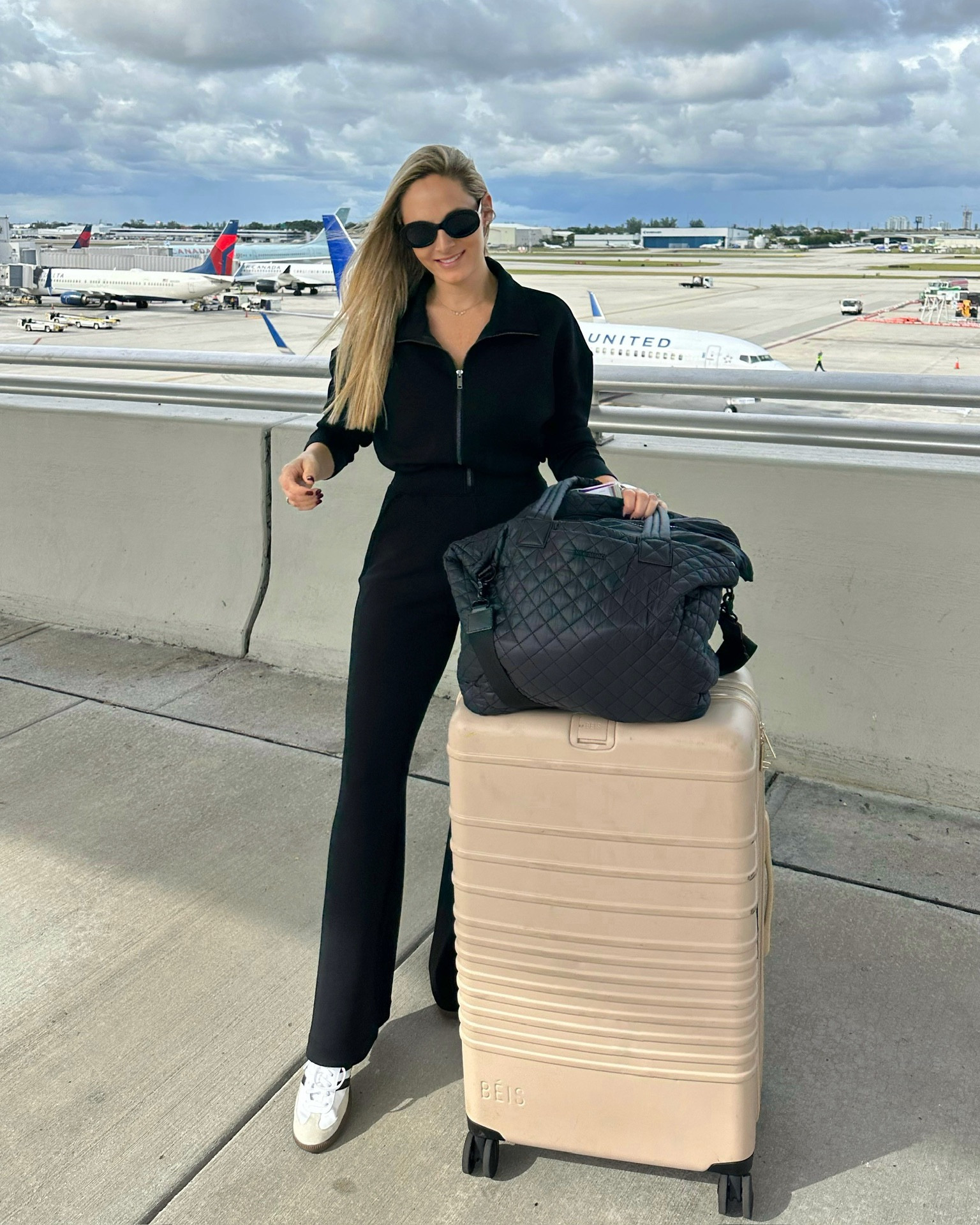 Staying comfortable and cute in my new go to travel outfit from Spanx! 

#LTKtravel #LTKover40 #LTKstyletip