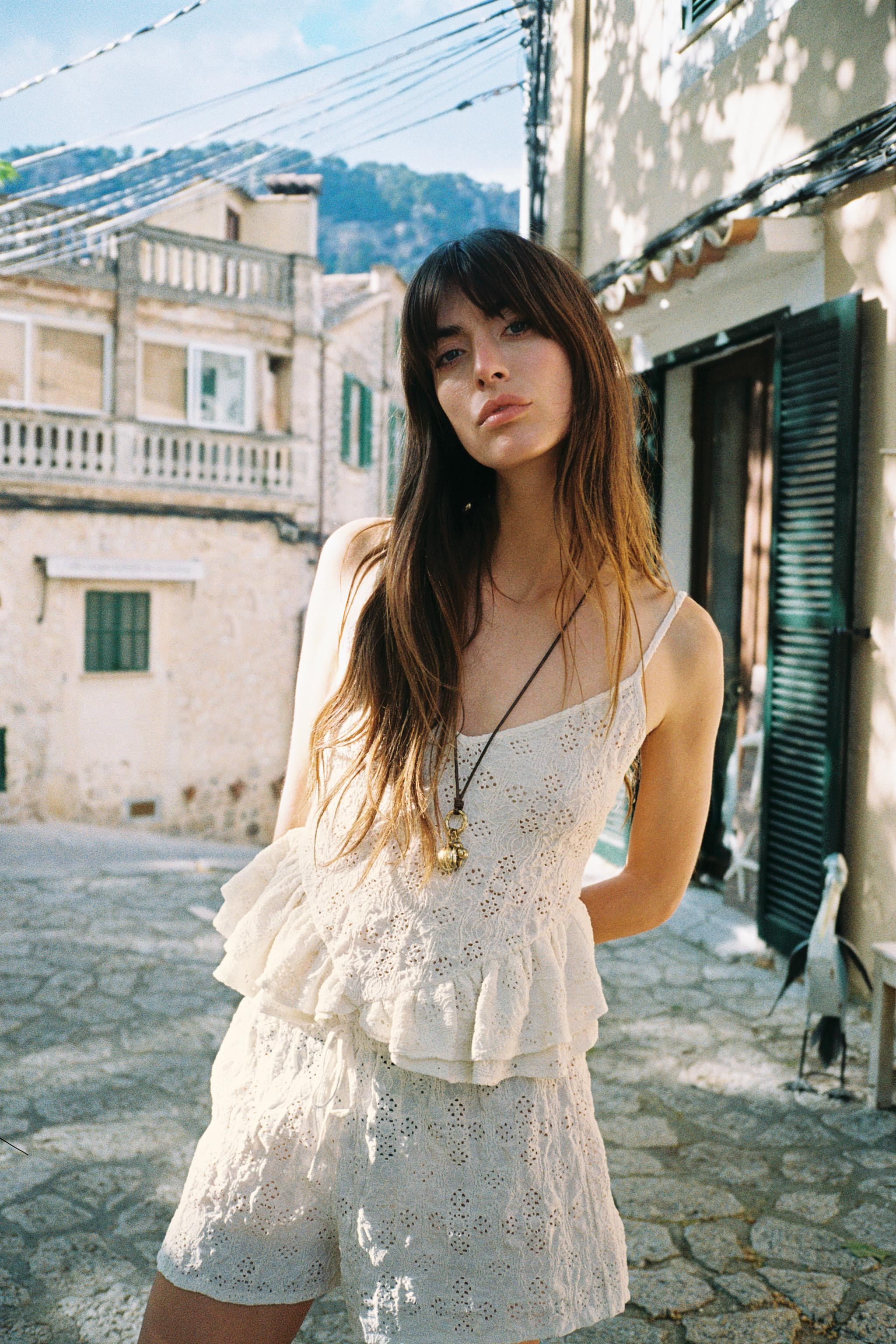 EMBROIDERED PEPLUM TOP | Zara US