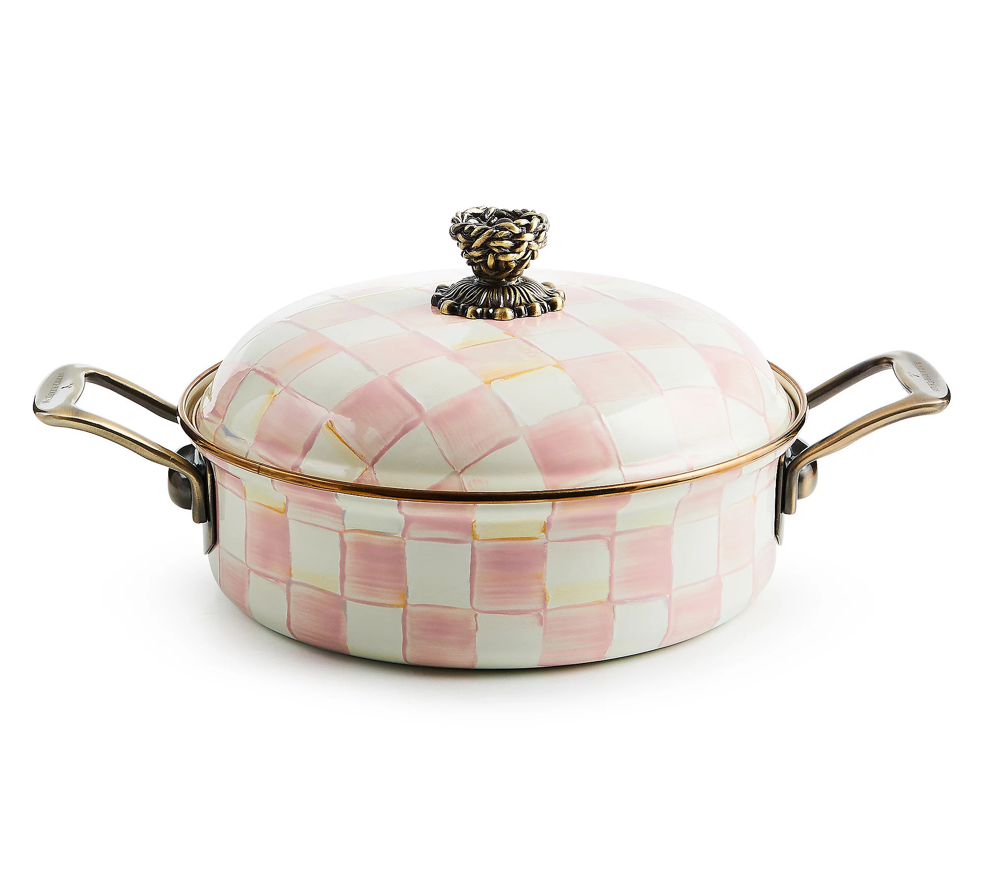 MacKenzie-Childs Rosy Check 3 Qt. Casserole | QVC