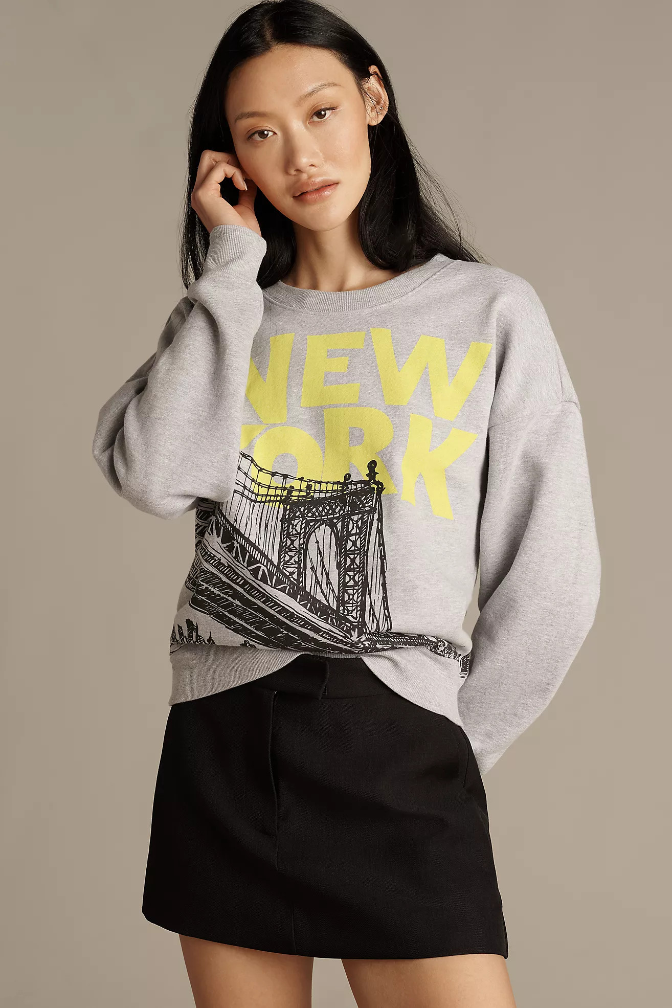 Maeve x Daniela Berkhout Cotton Blend City Sweatshirt | Anthropologie (US)