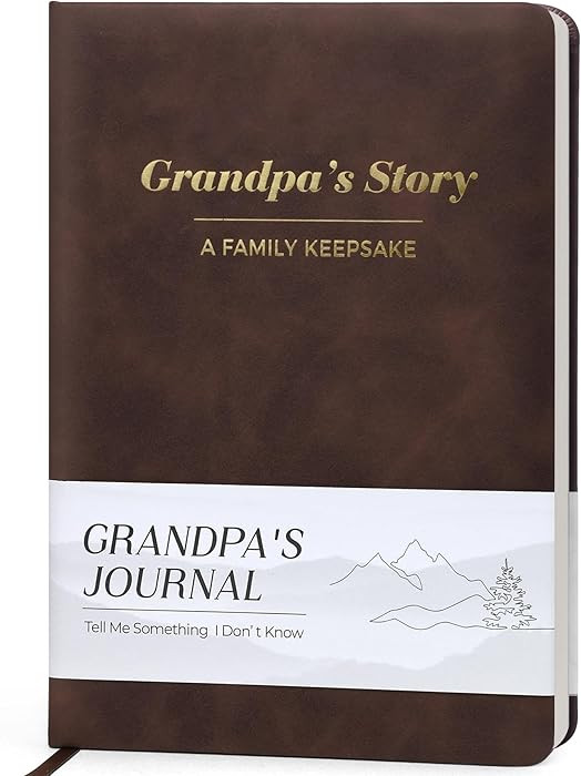 Grandpa's Story Leather Journal: Grandpa, I Want to Know Your Story - A Guided Journal To Share H... | Amazon (US)