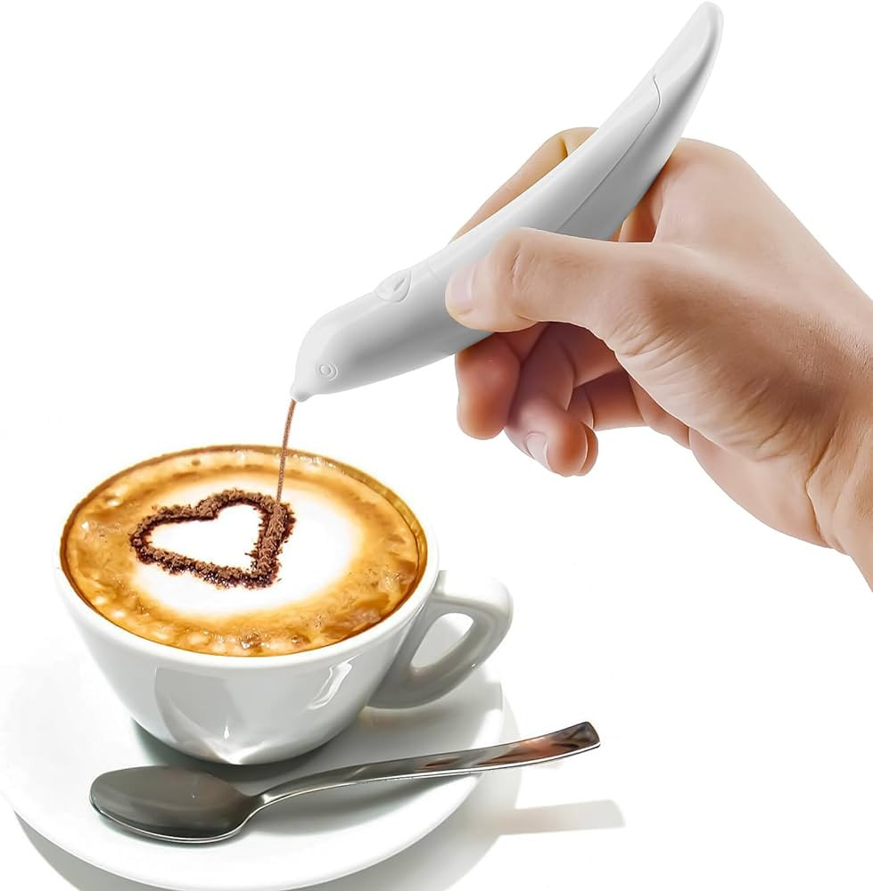 Latte Art Pen Spice Pen, Electric Coffee Pen for Latte & Food DIY, Works with Cinnamon/Salt/White... | Amazon (US)