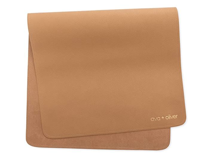 Ava + Oliver Vegan Leather Baby Changing Mat - Multipurpose Portable Wipeable Waterproof Diaper P... | Amazon (US)
