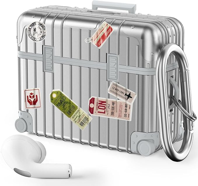 Airpods Pro 2nd/1st Generation Case Cover (2022/2019) with Keychain,V-MORO Cute Suitcase Earphone... | Amazon (US)