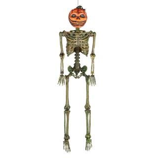 Home Accents Holiday 6 ft. Rotten Patch LED Poseable Pumpkin Skeleton 21PA72265 - The Home Depot | The Home Depot