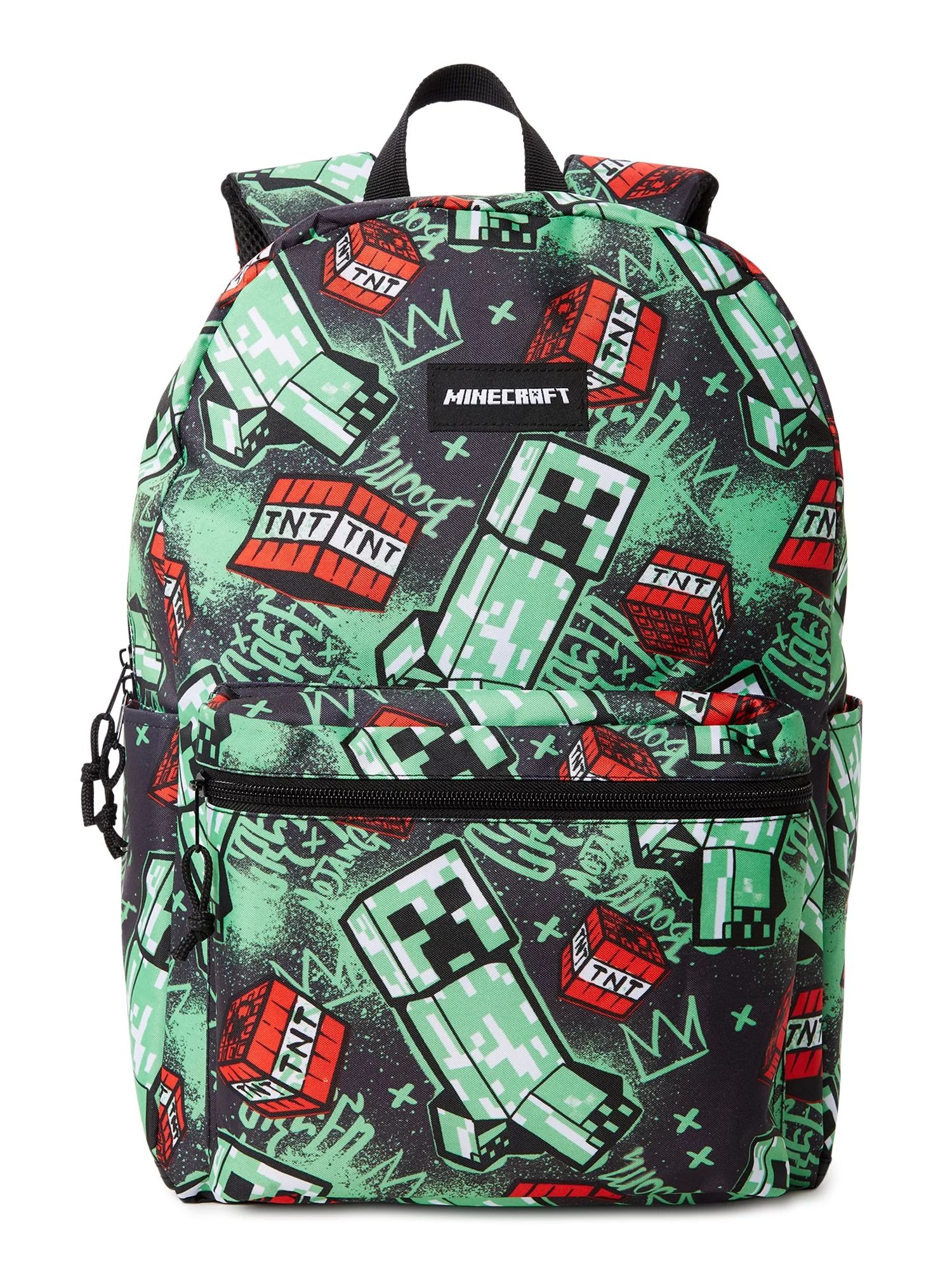 Minecraft Unisex TNT Printed Backpack Green Black | Walmart (US)
