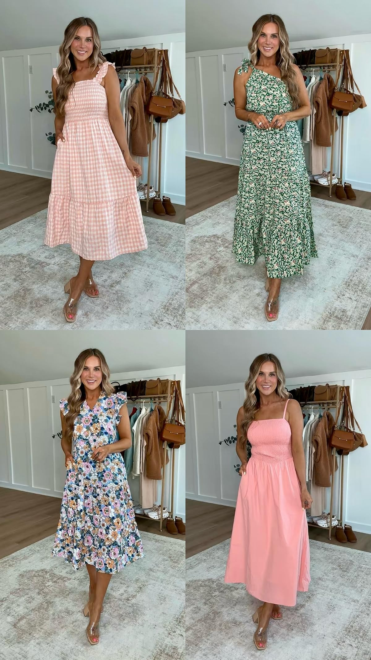 I love finding pieces that feel put together but are still comfortable enough for a full day of Spring or Easter plans. Flowy, flattering, and easy to style with sandals, wedges, or even sneakers - these are the kind of dresses you’ll reach for all season long! I am 5'6 139lbs wearing a size small in all dresses - also linking my favorite self tanner  

 #LTKmomlife #LTKSeasonal #LTKWedding