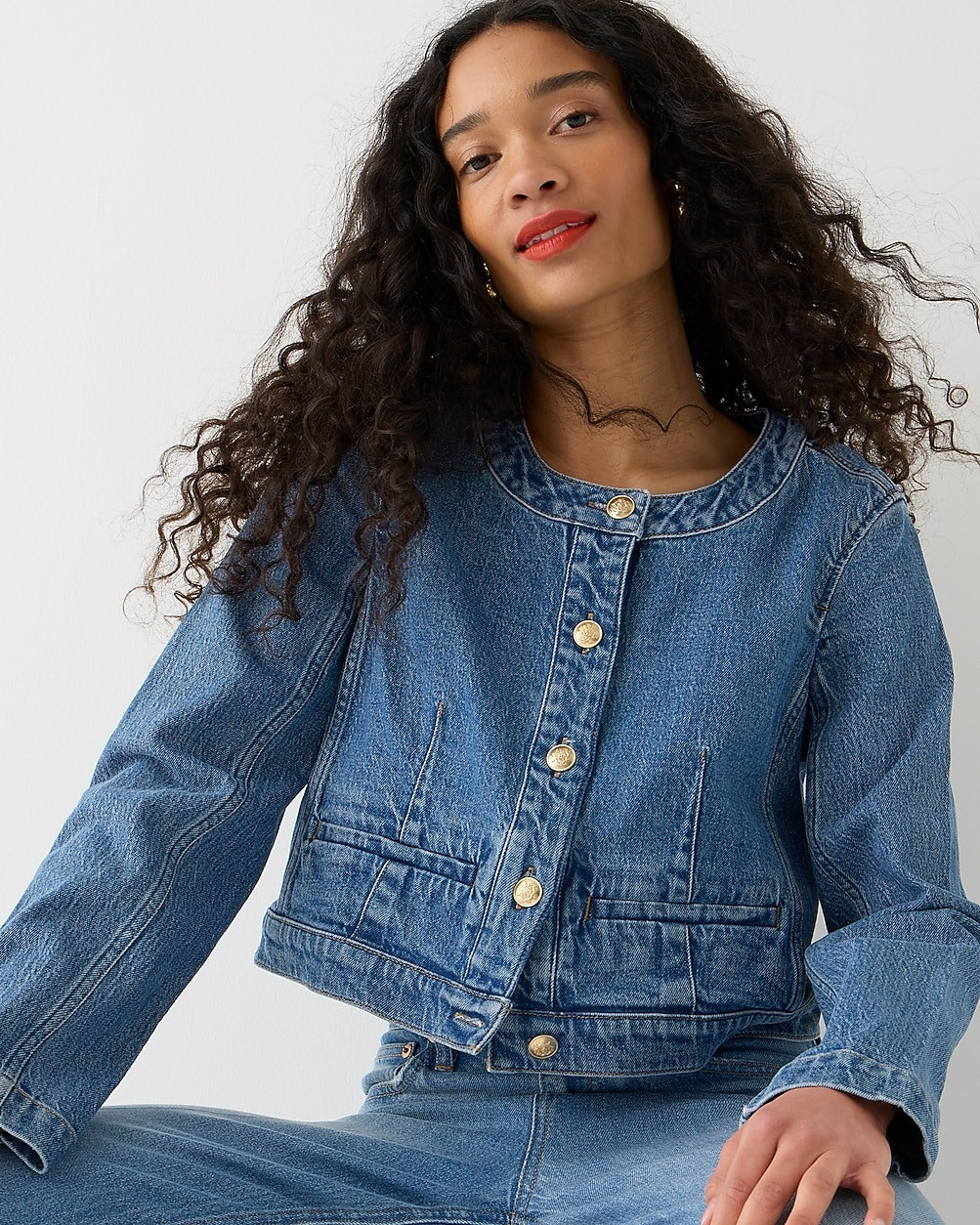 Louisa lady jacket in denim | J. Crew US