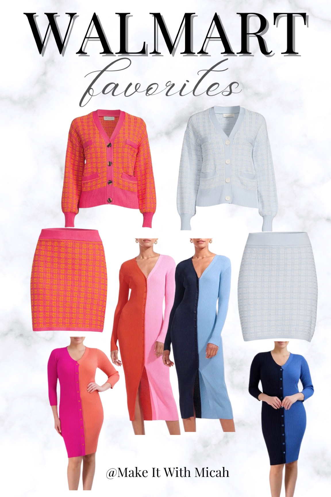 Beautiful knit clothing pieces from Walmart. The quality is amazing! 

Walmart fashion; spring outfits;
Spring dresses 

#LTKFind #LTKcurves #LTKstyletip