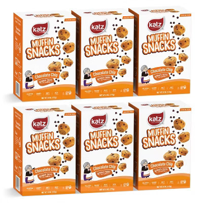 Katz Gluten Free Muffin Snacks - Chocolate Chip - 6 Pack | Target