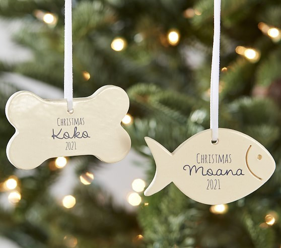 Ceramic Pet Personalized Ornaments | Pottery Barn Kids