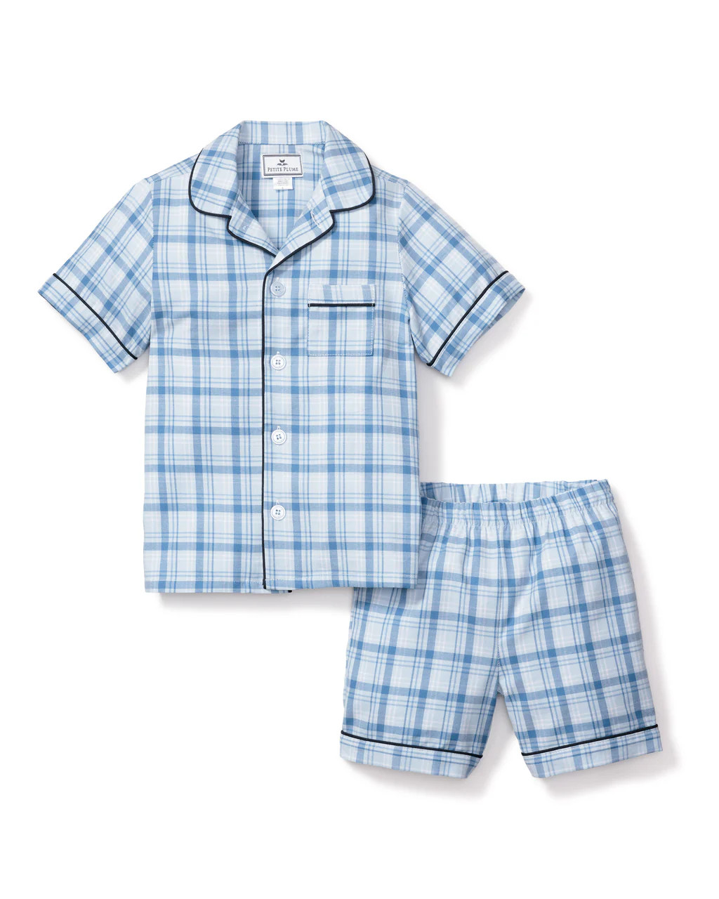 Children's Seafarer Tartan Short Set | Petite Plume