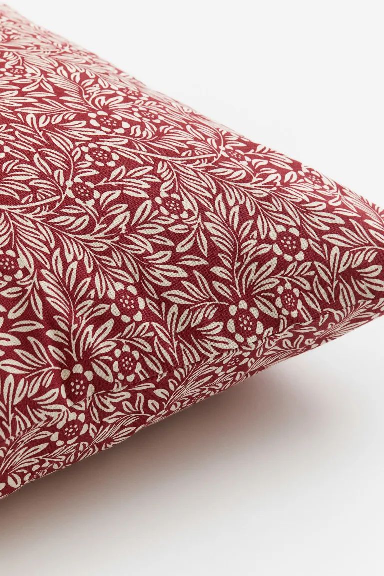 Patterned Cushion Cover - Red/floral - Home All | H&M US | H&M (US + CA)