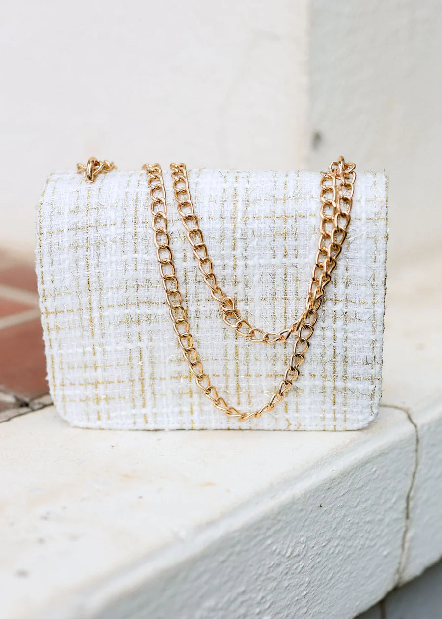 Rory Crossbody- Cream Tweed | Caroline Hill