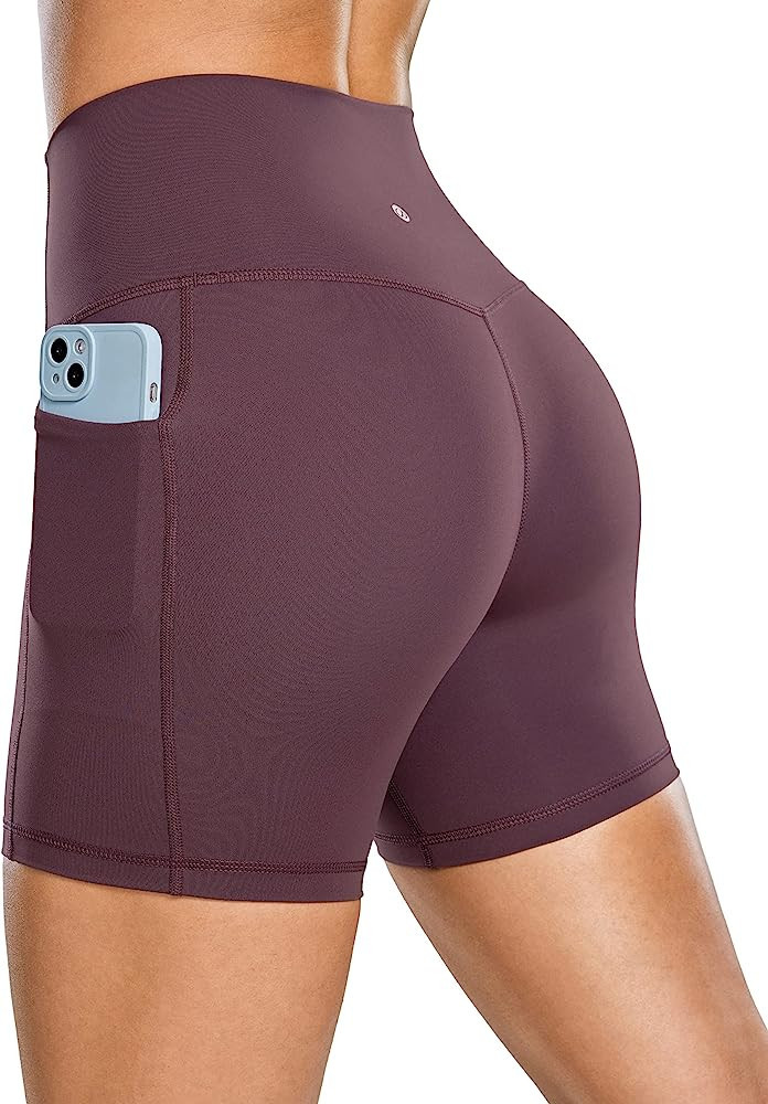CRZ YOGA Women's Naked Feeling Biker Shorts - 4''/ 5''/ 6''/ 8''/ 10'' High Waisted Yoga Gym Span... | Amazon (US)