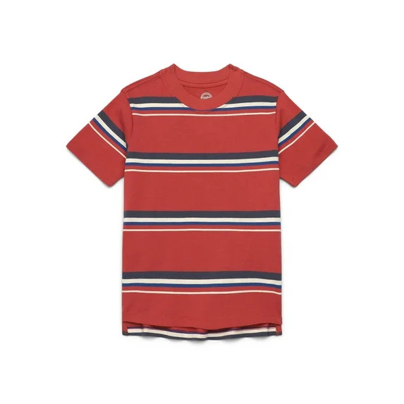 Wonder Nation Short Sleeve Stripe Tee | Walmart (US)