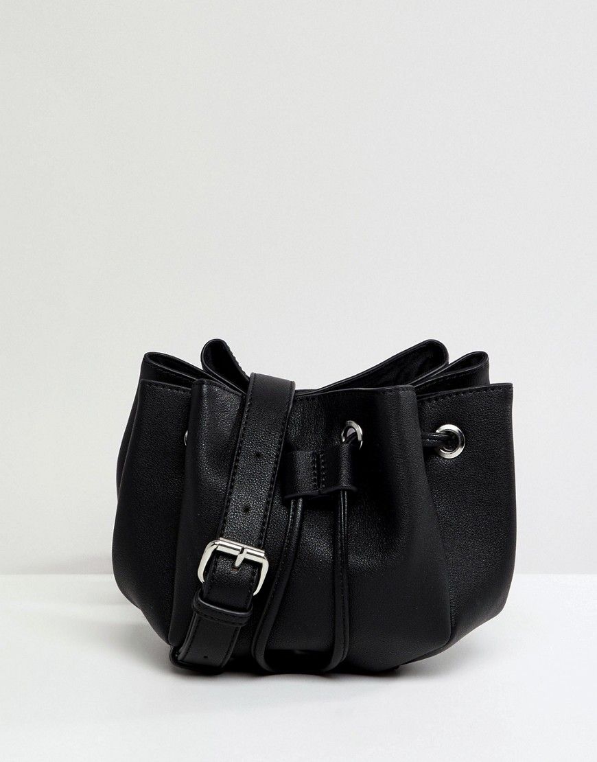 Pieces Mini Cross Body Bucket Bag - Black | ASOS US