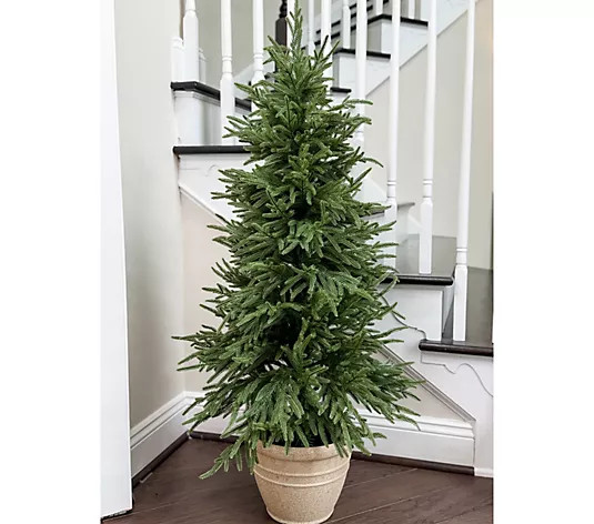 Simply Stunning 48" Real Touch Pine Slim Tree by Janine Graff | QVC