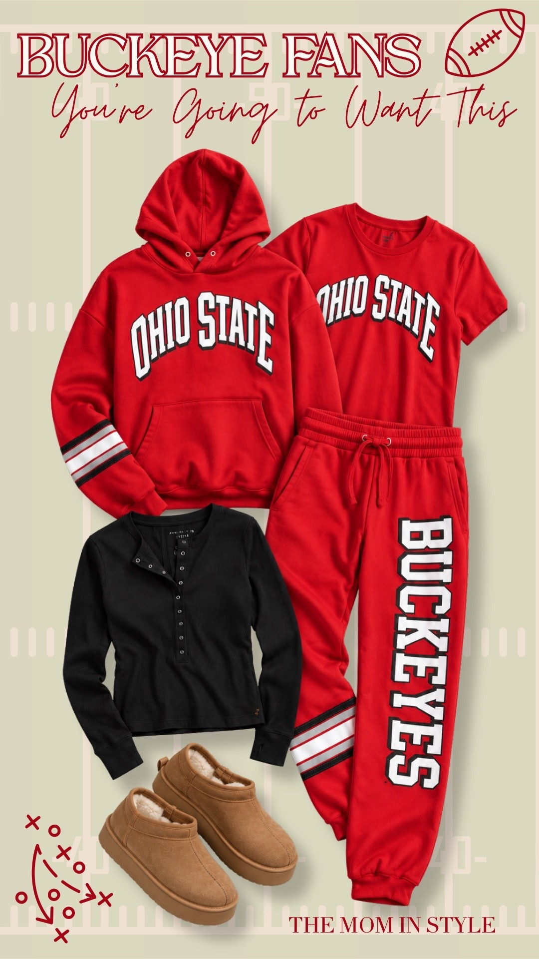 Buckeye fans, this one's for you! Loving these Ohio State sweatshirts, matching joggers, and cozy game day pieces. Perfect for watching the game at home, heading to the stadium, or staying comfortable all weekend.
Ohio State outfits, Ohio State game day, Buckeyes football, Ohio State sweatshirt, game day outfit ideas, college football outfits, football mom outfits, red game day outfit, cozy football outfits, themominstyle