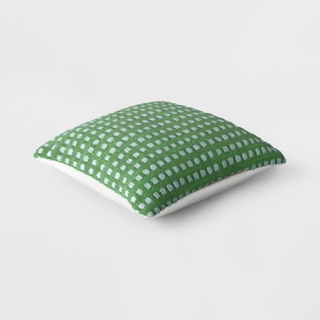 Woven Outdoor Throw Pillow Stitch Stripe Green - Threshold™ | Target