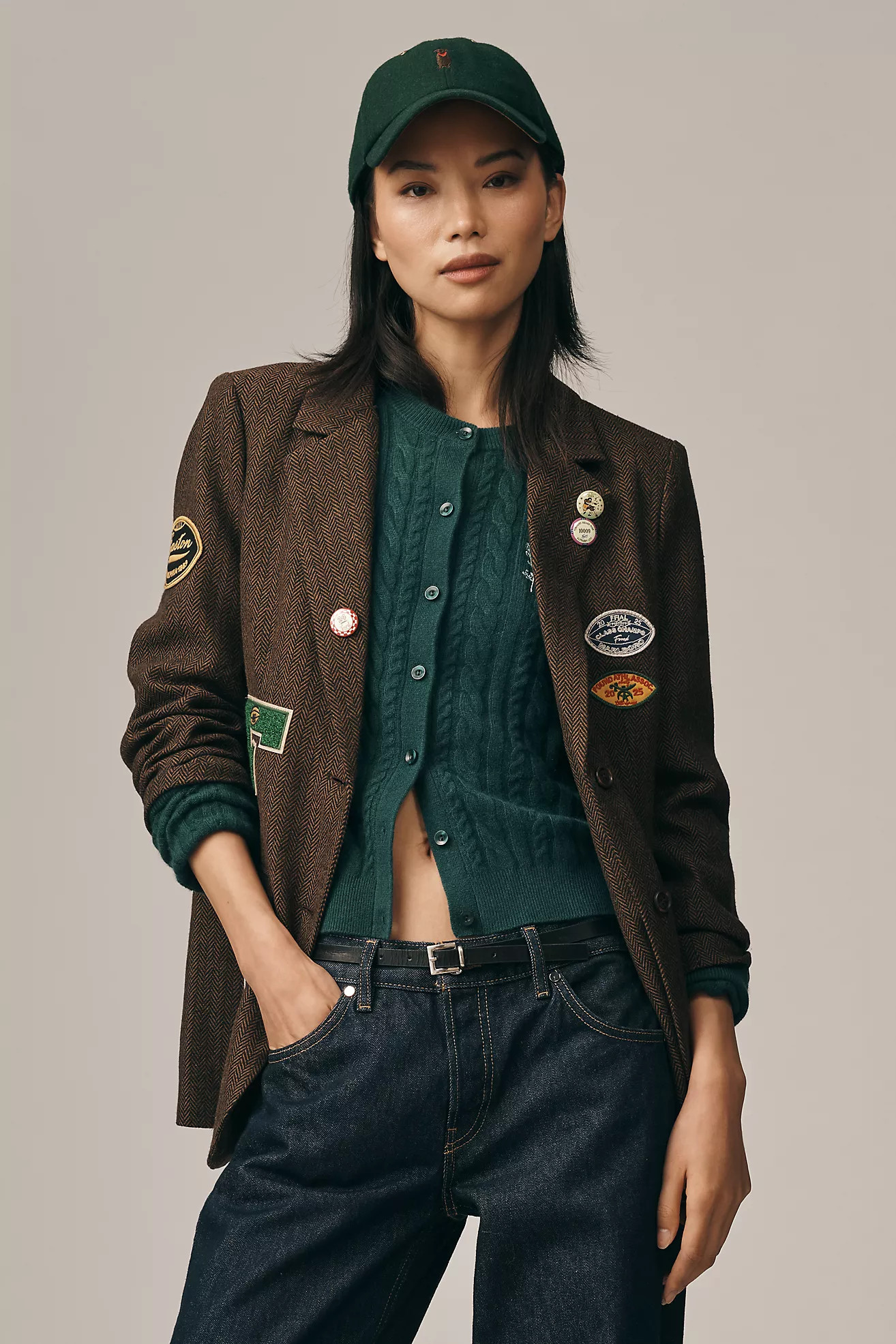 FOUND Patches Oversized Blazer | Anthropologie (US)