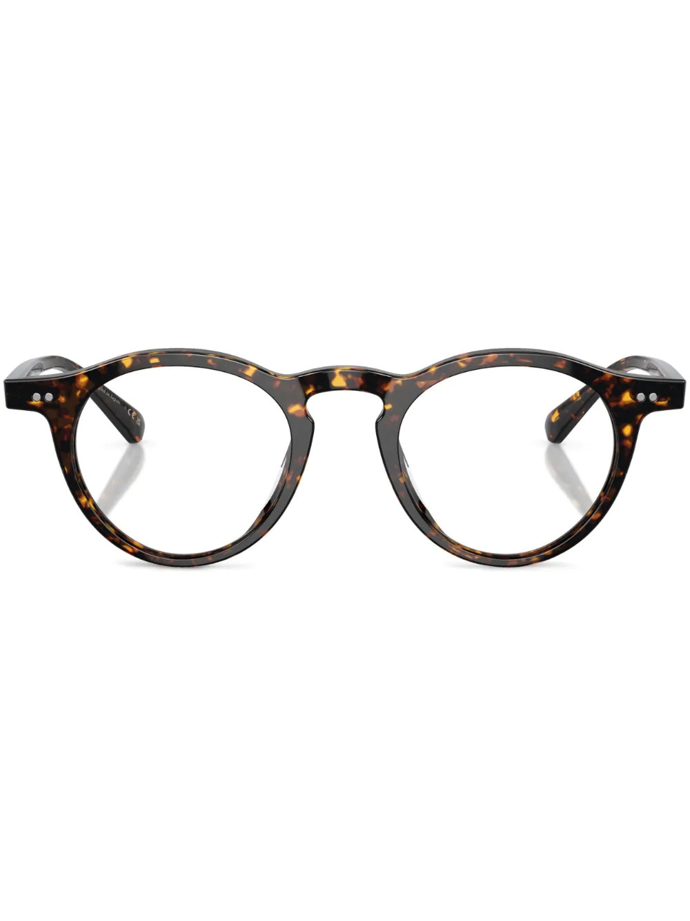 Oliver Peoples tortoiseshell club round-frame glasses - Green | Farfetch Global