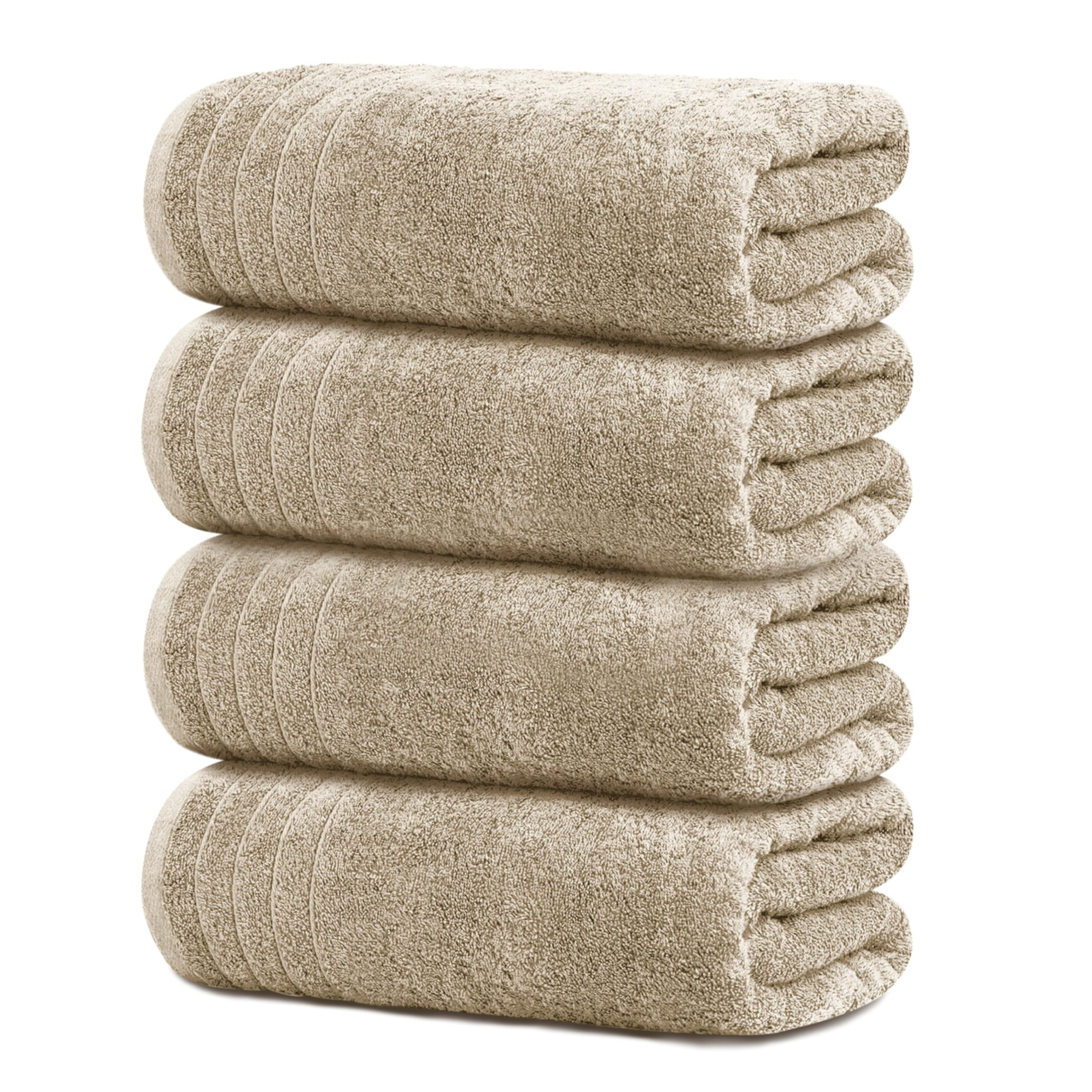 Tens Towels Pack of 4 Extra Large Bath Towels 30 x 60 Inches, 100% Cotton, Larger & Lighter Weigh... | Amazon (US)