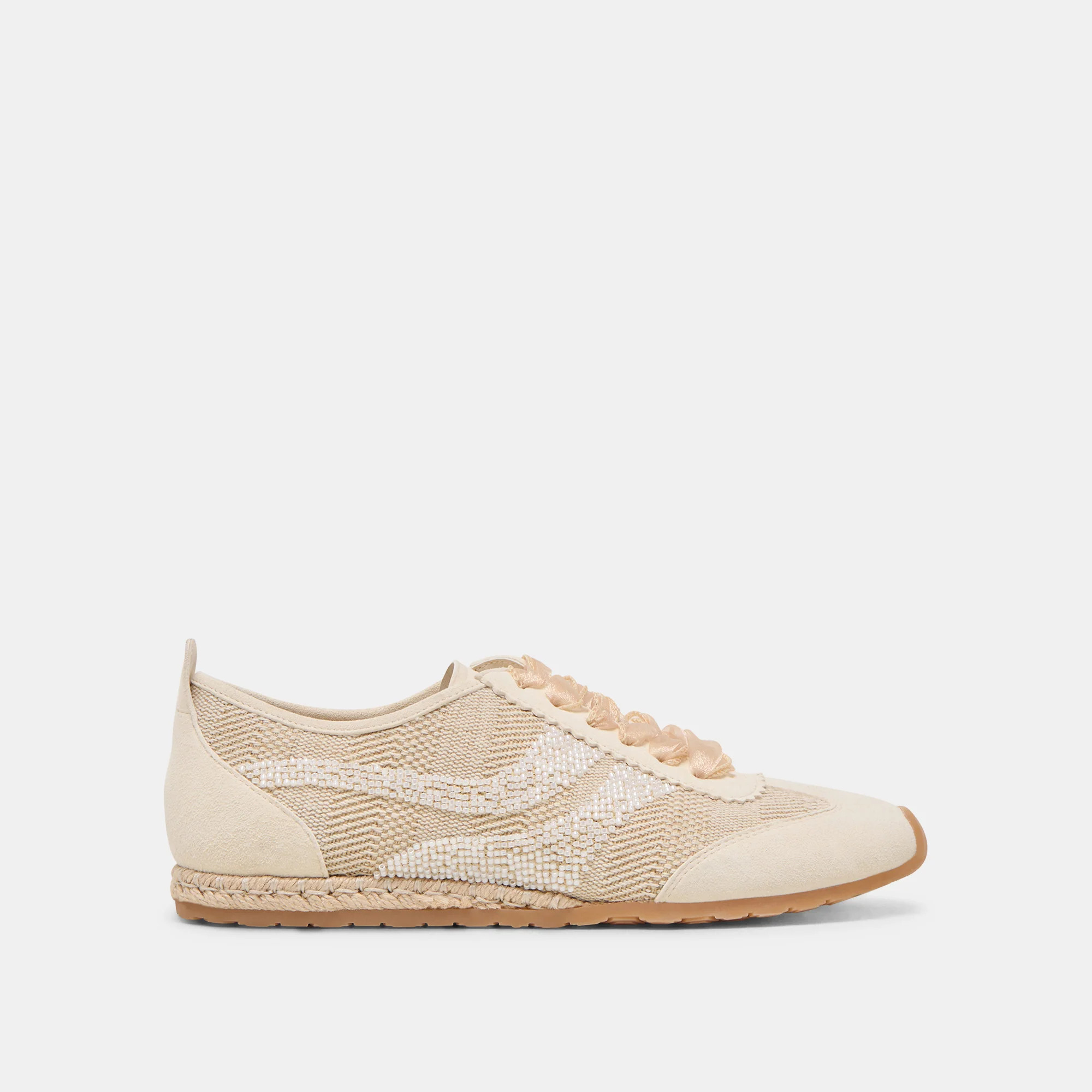 Dream Bead Sneakers Natural Multi Burlap | DolceVita.com