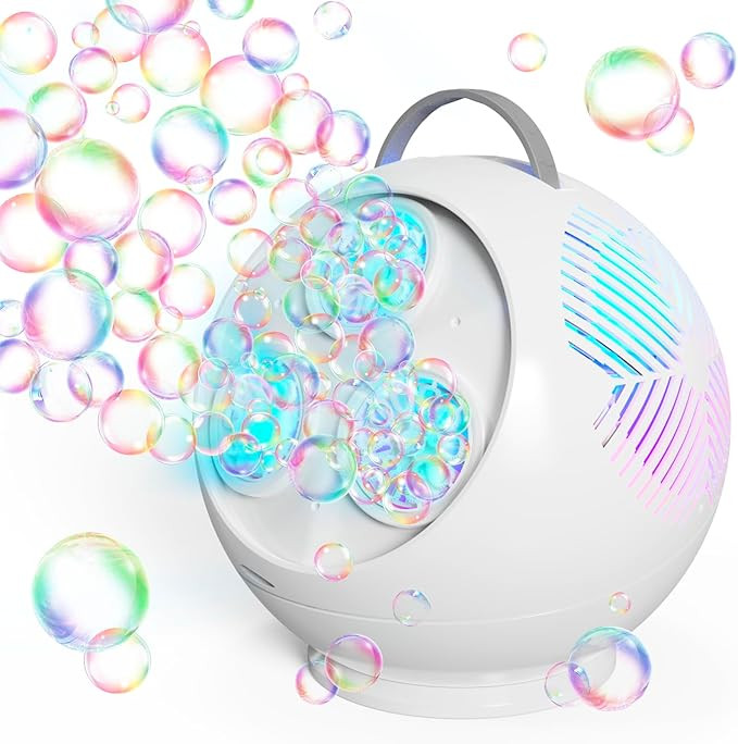Bubble Machine Automatic Bubble Blower for Kids Toddlers Rechargeable Portable Spherical LED Bubb... | Amazon (US)