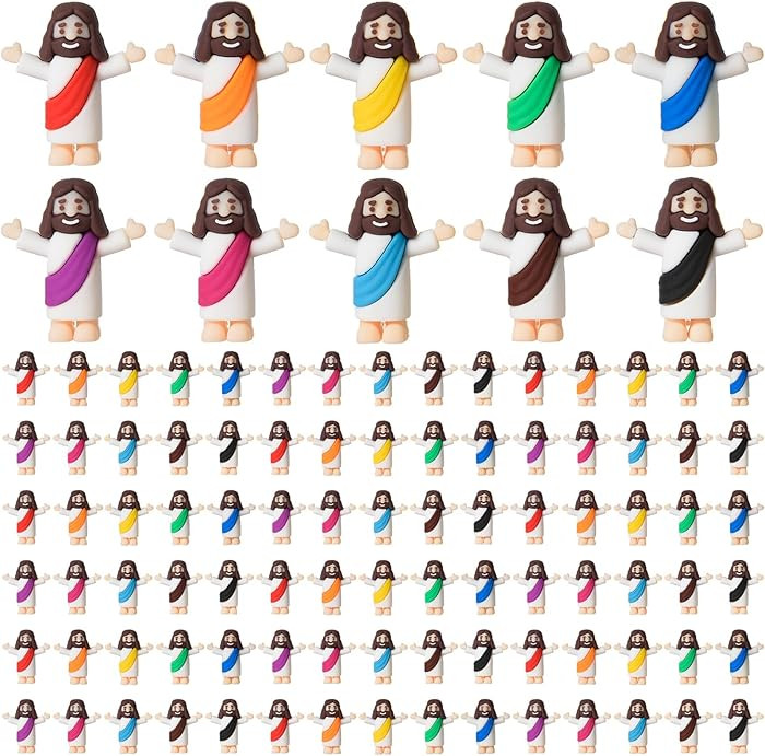110 Pcs Little Jesus Figurine Tiny Jesus Figures Religious Christ Savior Doll, Multicolor | Amazon (US)
