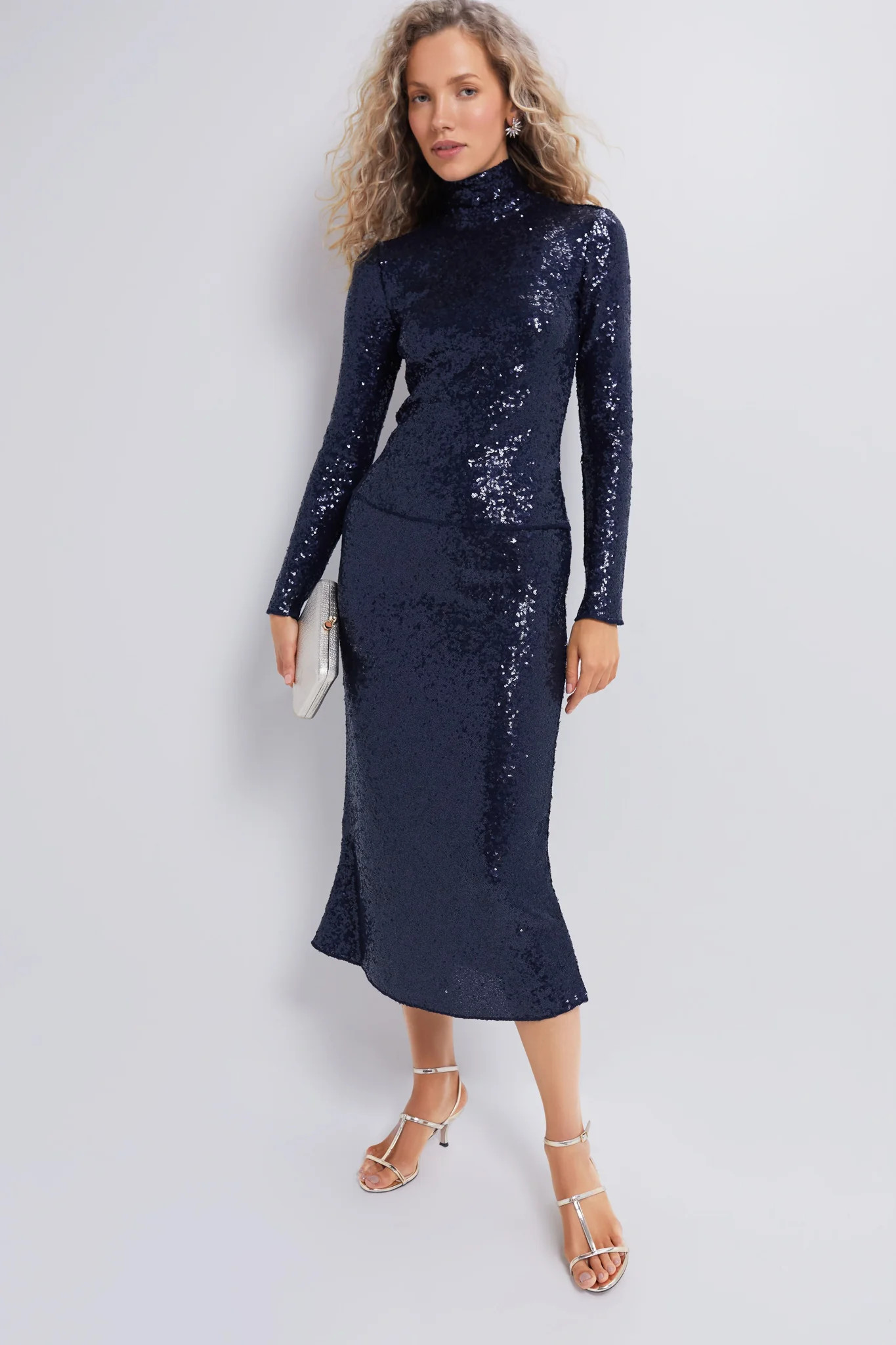 Deep Navy Sequin A-Line Skirt | Tuckernuck (US)