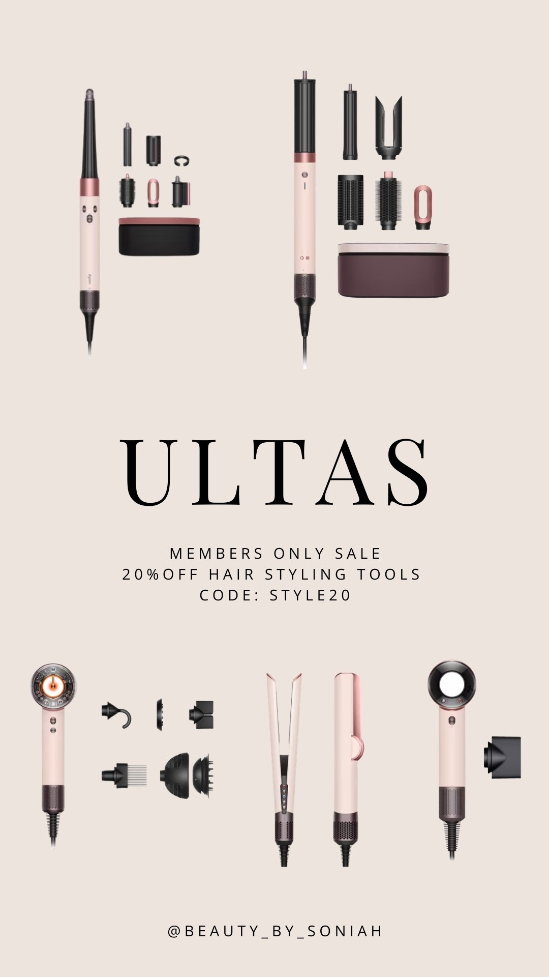 Ultas members only hair tools sale!
Save 20%
Code: STYLE20

#LTKOver40 #LTKBeauty