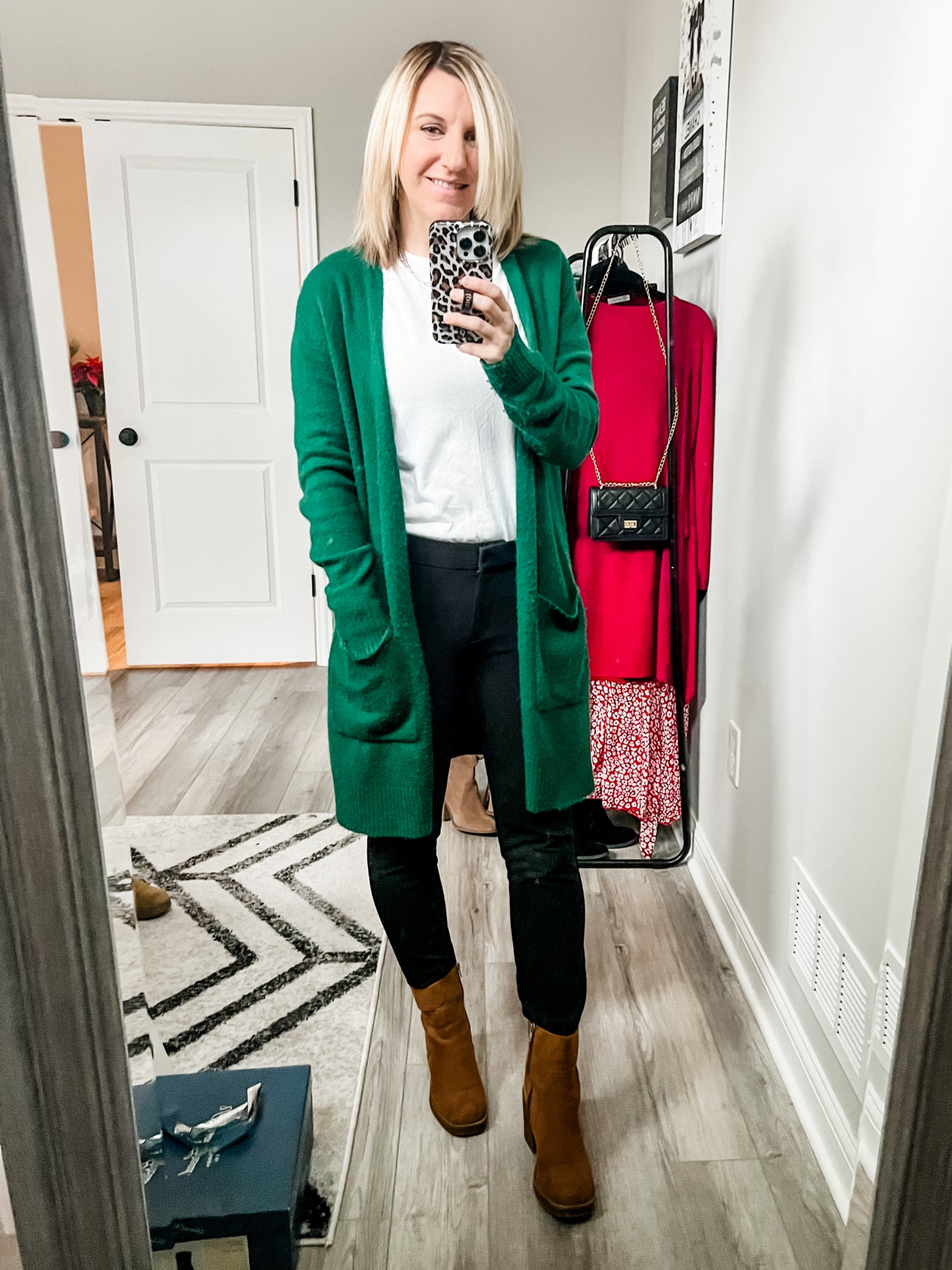 Todays workwear inspiration. This Target cardigan is a few years old so they don’t have it anymore but I linked similar options. Wearing a small in tops and size 4 in these Express skinnies. 

#LTKstyletip #LTKworkwear