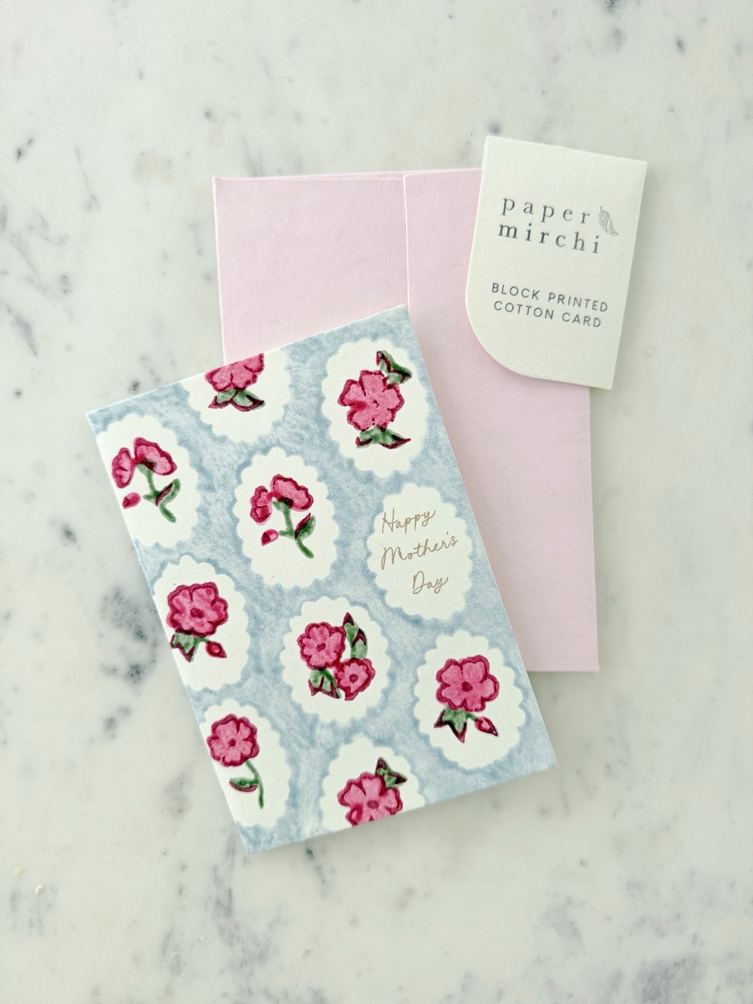 How pretty is this block printed Mother’s Day card? It’s printed on cotton paper which feels so soft & luxe to the touch & the blue and pink block printed design is absolutely darling paired with the gold foil “Happy Mother’s Day” message on the front with a soft pink euro flap envelope. It also has a blank interior for you to write the most thoughtful message that she’ll want to keep as a keepsake because it’s such nice quality.

#LTKMothersDay #LTKSeasonal