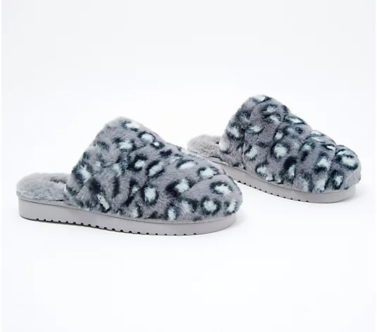 Koolaburra Abstract Fluff Slippers - Starleen - QVC.com | QVC